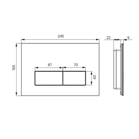 Клавиша смыва IDDIS белая Uniglass 001 (UNG01GWi77)